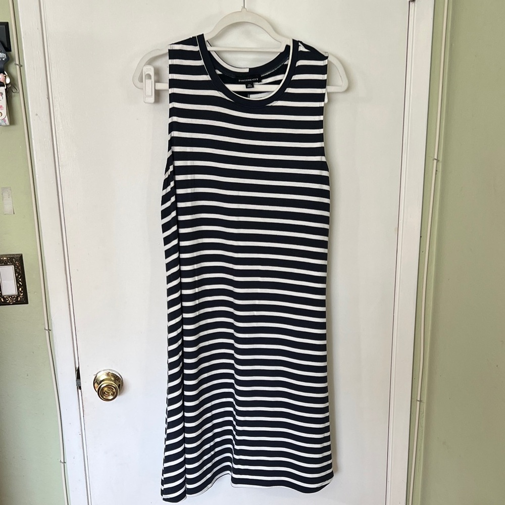 Navy and White Striped Tank Dress